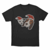 Dogs in Santa hats T Shirt Black