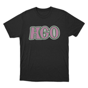 Pink HGO Logo T Shirt Black