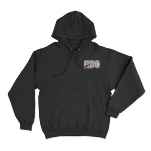 Small pink HGO Hoodie Black