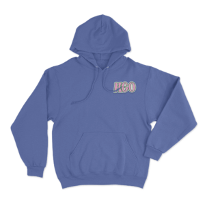 Small pink HGO Hoodie Blue