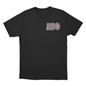 Small pink HGO T Shirt Black